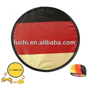 Fabric Folding Nylon Flag Frisbee with Germany Flag Printing