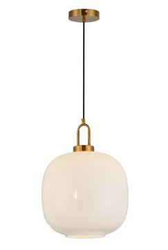 Modern simplicity round glass gold metal pendant lamp