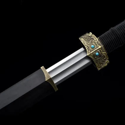 Refined Steel Qingyun Sword Elegant Edition Brass Retro Accessories Solid Wood Handmade Handle