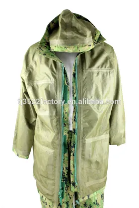 Singapore army military camouflage raincoat suit