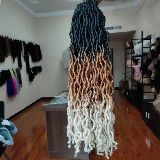 African Roots Dreadlocs Hair Synthetic Wavy Gypsy Locs Faux locs Ombre Crochet Fiber  Braiding Hair Extensions for Black Women