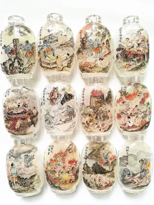 Custom Chinese Folk Arts: Interior-Painted Glass Snuff Bottles