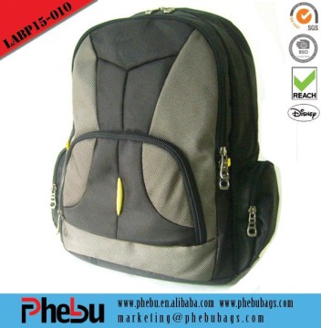 15.4" Notebook Polyester Backpack, Black&gray laptop bags(LAPB15-010)