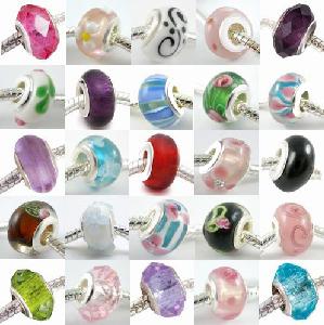 25PCS Lampwork Glass Beads for Charm Bracelet (MM02)
