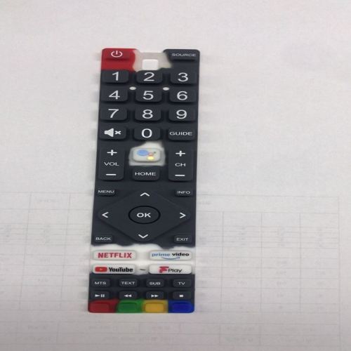 Silk Printing Silicon Rubber Remote Keypad untuk TV