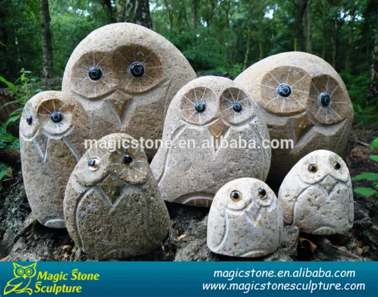 animal decoration stone owl figurine