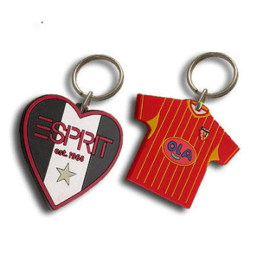 Durable Silicone Heart Shaped Keychains, Colorful Silicone Personalized Key Rings With Oem