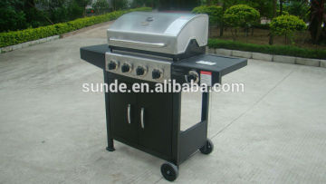 CSA & CE approved gas bbq with stainless steel burner and stainless steel lid