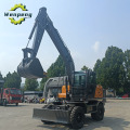 13.5 Ton Hydraulic Wheel Excavator For Earthmoving
