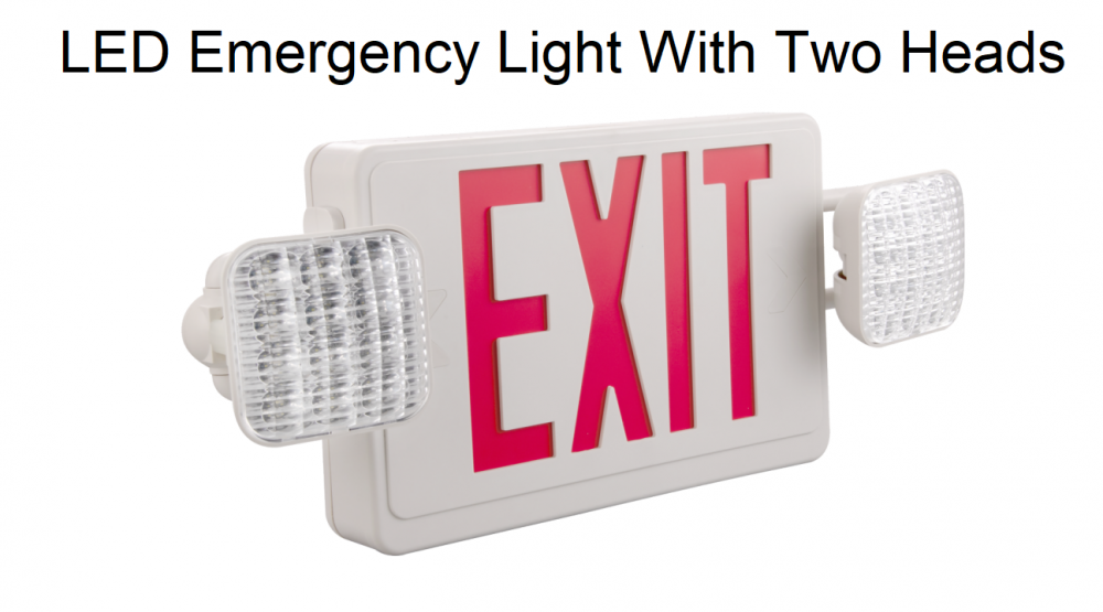 Favorit nödlampa Backup Powered Exit Sign Combo