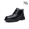 Botas masculinas de couro quente botas casuais