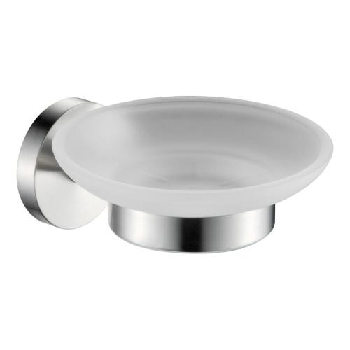 304stainless steel soap holder with glass dish