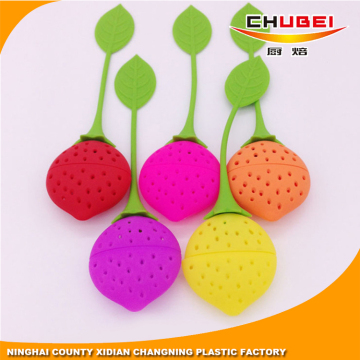Strawberry Design Silicone Tea Infuser Strainer - Red and Green / Suitable for Use in Teapot, Teacup and More