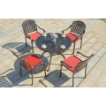 Outdoor cast aluminum tables and chairs