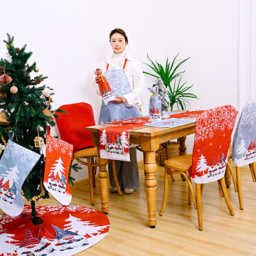 Dekorasi Natal buatan tangan: pelari meja salju di kain tipis, kapas, linen &amp; taplak meja makrame