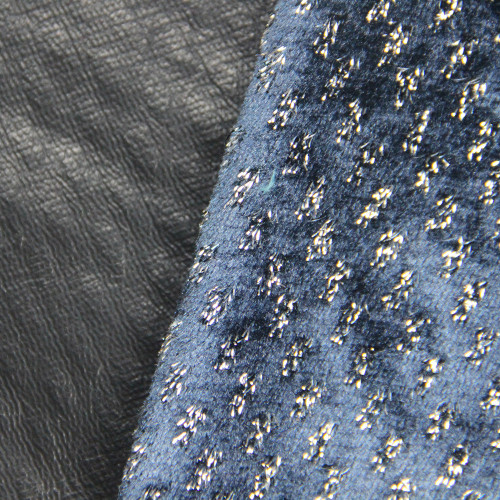 Tissu de velours à tricot de chaîne scintillante