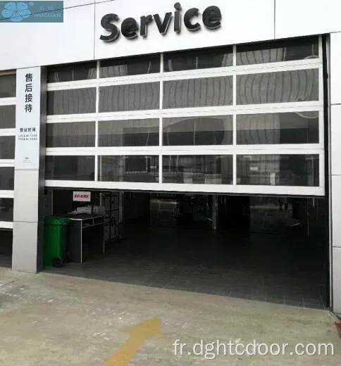 Porte de garage sectionnelle de panneau de verre de haute qualité