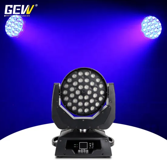 Hot Sale GEVV 36x10w/12w/15w/18w LED Zoom Wash Lights RGBWA UV for Club DJ, 36pcs Stage Led Moving Head Light