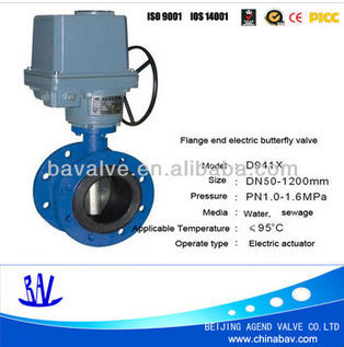 Pneumatic rubber seat butterfly valve wafer type