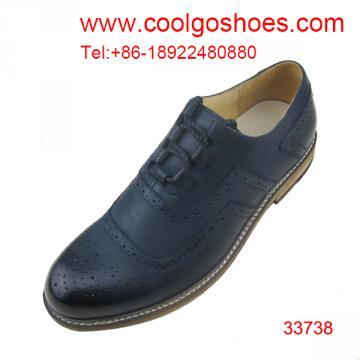 waxed calfskin special material men dress shoes