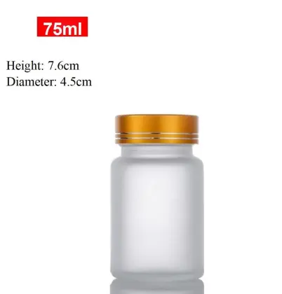 Anti-Slip Glass Health Bottle for Drug Packaging
