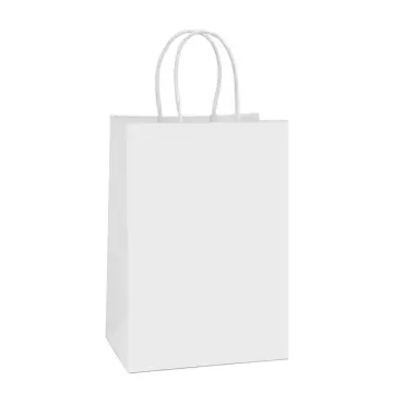 Custom 100% Recycled White Kraft Paper Bag