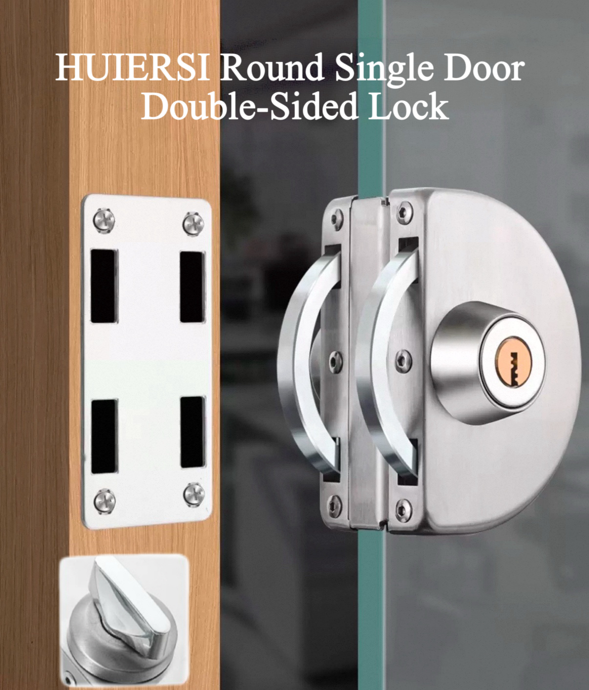 Glass door lock