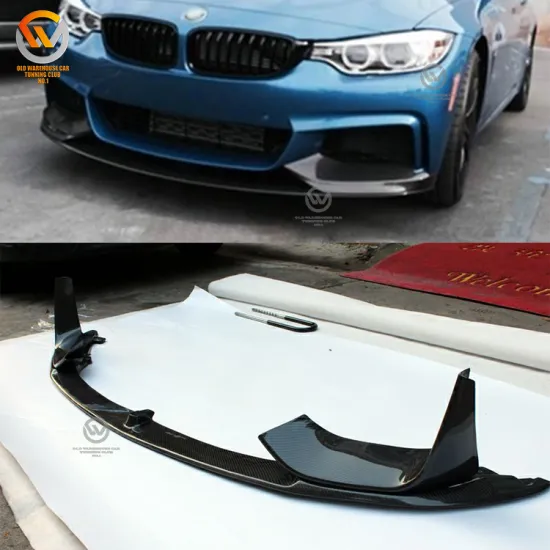 2015+ F80 M3 F82 M4 M-P Carbon Fiber Front Bumper Splitter Lip 3PCS