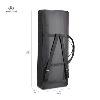 Waterproof Digital Piano Keyboard Cover - 61-Key Padded Bag