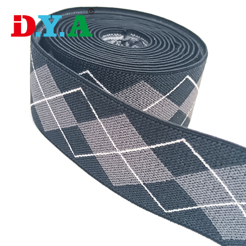 Graphic jacquard waistband elastic for garment