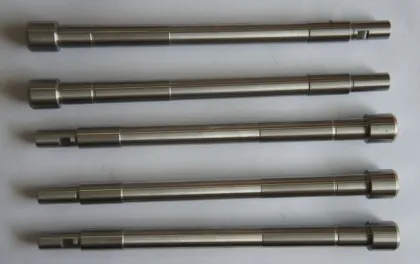 The motor rotates the shaft