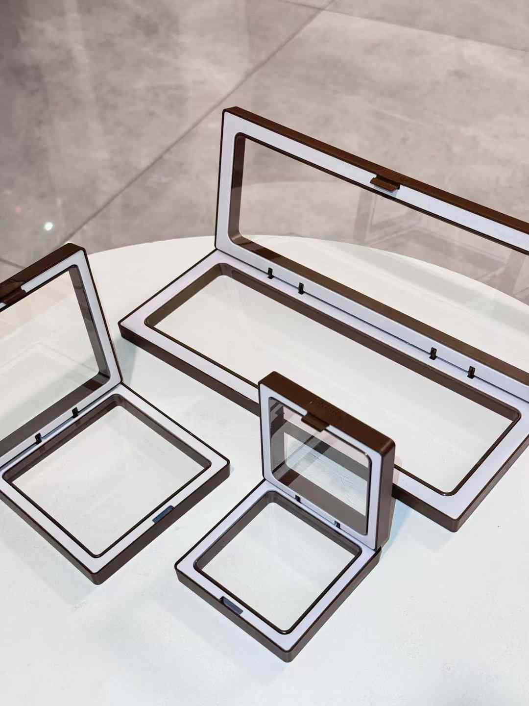 Custom Logo Chocolate Transparent 3D Jewelry Display Box