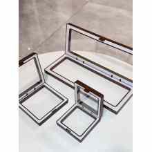 Custom Logo Chocolate Transparent 3D Jewelry Display Box
