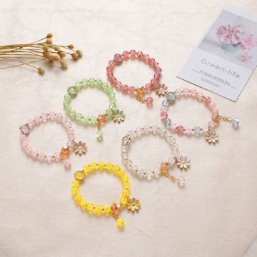 Hot Sale 2022 Crystal Pendants Butterfly Bracelet Glass Beads Charm for Women