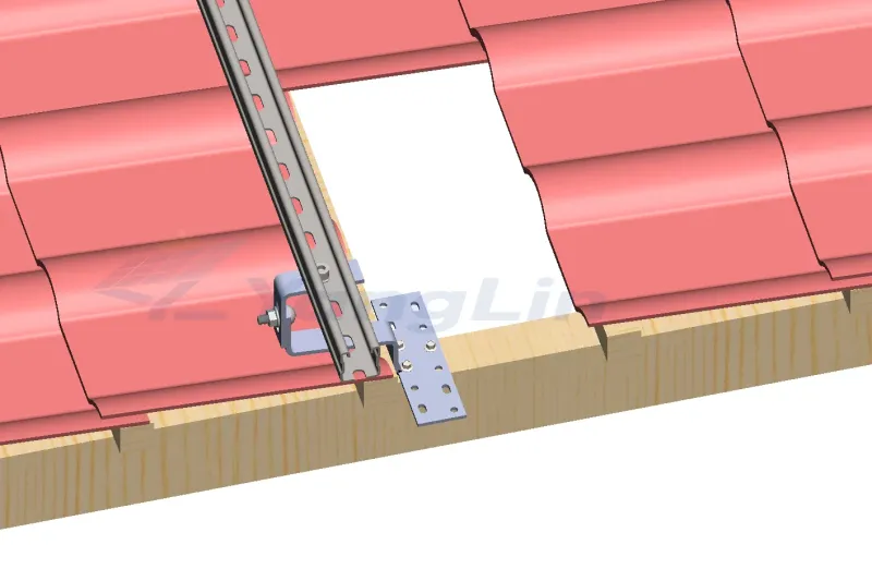 L Foot Adjustable End Clamps for PV Aluminum Rail - Fortin Roof Solar Mounting System Rooftop Solar Panel Mounting Brackets