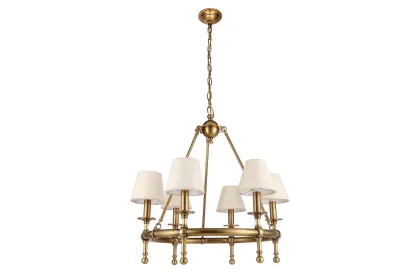 Classic Polished Nickel and Bronze Chandelier for Visual Comfort Light