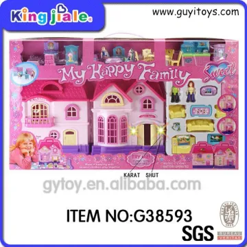 New design girl play set oem plastic toy baby house