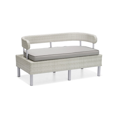 Polyester Rattan Patio mipando yama Loveseats