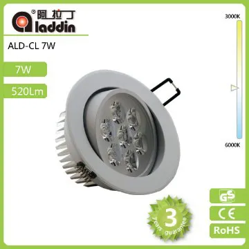 Plastic 7W led down lamp