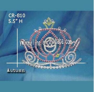 Wholesale Rhinestone Pumpkin Shape Pageant Crowns