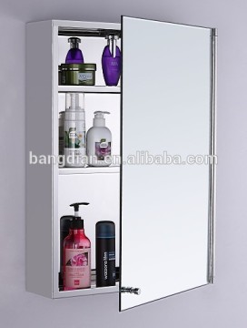 New design wall display stainless steel mirror cabinet