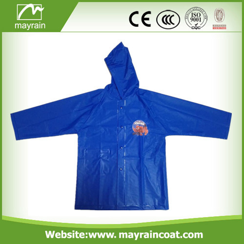 Navy Color PVC Kids Raincoat