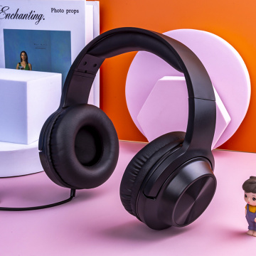 Headphone muzik stereo mudah alih 3.5mm dengan mikrofon