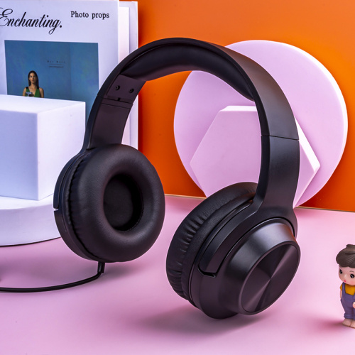 Headphone musik stereo portabel 3.5mm dengan mic