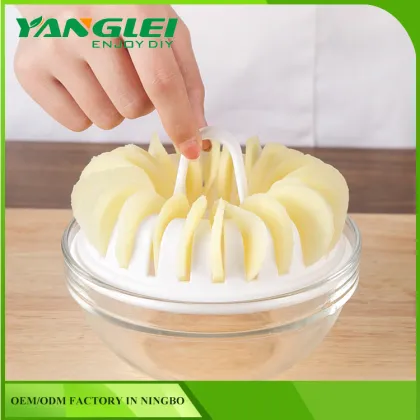NEW DIY Microwave Potato Apple Vegetable Chip Crisp Slicer Snack Maker Bake Mold