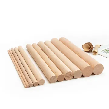 Aste tonde in legno di frassino naturale