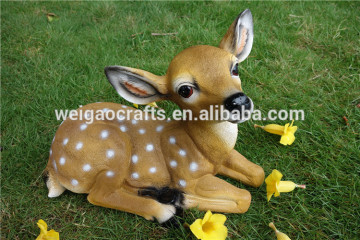 sitting custom deer decorative resin animal statue for outdoor