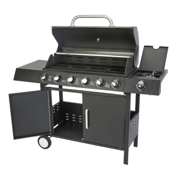 Portable High-Power 6+1 Burner BBQ Trolley Gas Grill