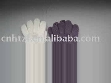 striped knitted child gloves