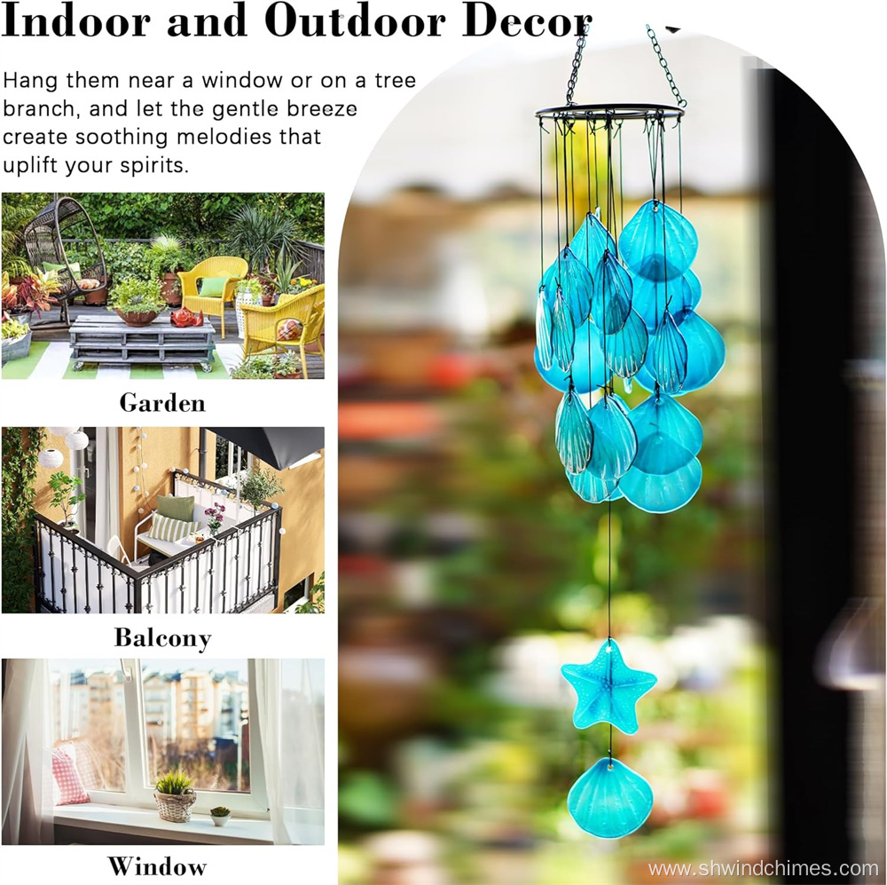 Elegant Stained Glass Wind Chimes for Outdoor Spaces